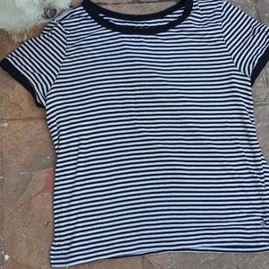 Striped black and white shirt